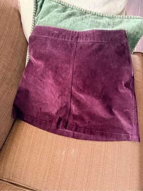 Wilfred Free  A-Line Corduroy Skirt in Deep Plum